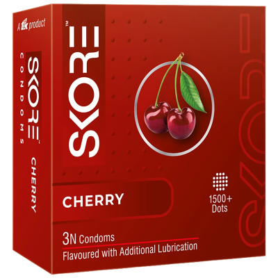 Skore Cherry Flavored Condom ( 3 Pcs)