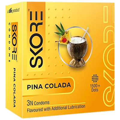 Skore 1500 + Dots Condoms - Pinacolada, 3 pcs