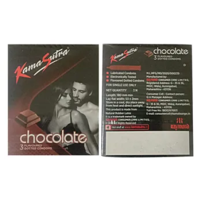 Kamasutra Chocolate Flavour Condoms, 3 Pcs